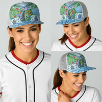 Aotearoa New Zealand Natural Plants Baseball Net Cap Pohutukawa with Silver Ferns Koru Frond Maori Tattoos LT03 - Polynesian Pride