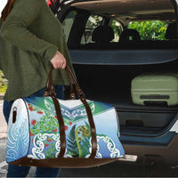 Aotearoa New Zealand Natural Plants Travel Bag Pohutukawa with Silver Ferns Koru Frond Maori Tattoos LT03 - Polynesian Pride