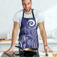 New Zealand Sea Animals with Maori Tribal Tattoo Apron Blue Color LT03 - Polynesian Pride