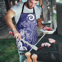 New Zealand Sea Animals with Maori Tribal Tattoo Apron Blue Color LT03 - Polynesian Pride
