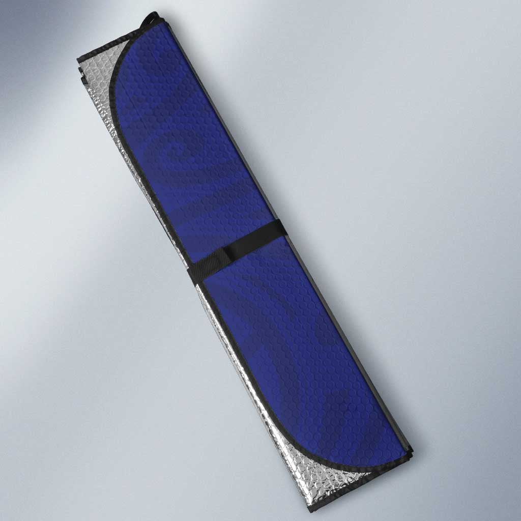 New Zealand Sea Animals with Maori Tribal Tattoo Auto Sun Shade Blue Color LT03 - Polynesian Pride
