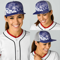 New Zealand Sea Animals with Maori Tribal Tattoo Baseball Net Cap Blue Color LT03 - Polynesian Pride