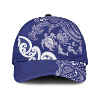 New Zealand Sea Animals with Maori Tribal Tattoo Classic Cap Blue Color LT03 Universal Fit Blue - Polynesian Pride