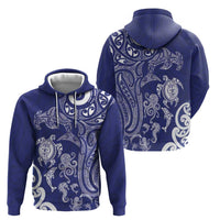 New Zealand Sea Animals with Maori Tribal Tattoo Zip Hoodie Blue Color LT03 - Polynesian Pride