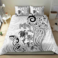 New Zealand Sea Animals with Maori Tribal Tattoo Bedding Set White Color LT03 - Polynesian Pride