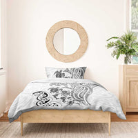 New Zealand Sea Animals with Maori Tribal Tattoo Bedding Set White Color LT03 - Polynesian Pride