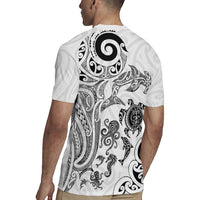 New Zealand Sea Animals with Maori Tribal Tattoo Rugby Jersey White Color LT03 - Polynesian Pride