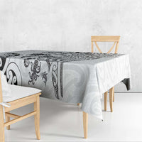 New Zealand Sea Animals with Maori Tribal Tattoo Tablecloth White Color LT03 - Polynesian Pride