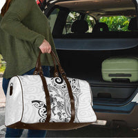 New Zealand Sea Animals with Maori Tribal Tattoo Travel Bag White Color LT03 - Polynesian Pride