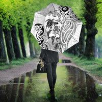 New Zealand Sea Animals with Maori Tribal Tattoo Umbrella White Color LT03 - Polynesian Pride