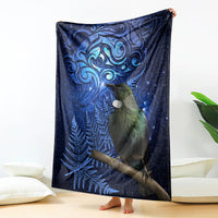 New Zealand Tui Bird Matariki Blanket Maori New Year with Galaxy Fern LT03 - Polynesian Pride