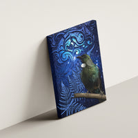 New Zealand Tui Bird Matariki Canvas Wall Art Maori New Year with Galaxy Fern LT03 - Polynesian Pride