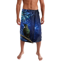 New Zealand Tui Bird Matariki Lavalava Maori New Year with Galaxy Fern LT03 Blue - Polynesian Pride