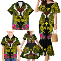 Hawaii Kanaka Maoli Family Matching Mermaid Dress and Hawaiian Shirt Double Shark and Hibiscus Flowers LT03 - Polynesian Pride
