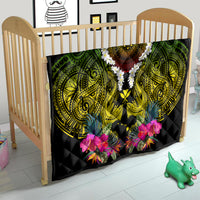 Hawaii Kanaka Maoli Quilt Double Shark and Hibiscus Flowers