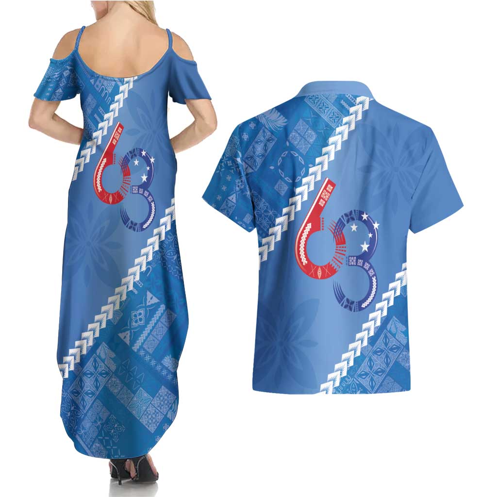 Samoa Independence Day Couples Matching Summer Maxi Dress and Hawaiian Shirt Anniversary 63th-Siapo Art LT03 - Polynesian Pride