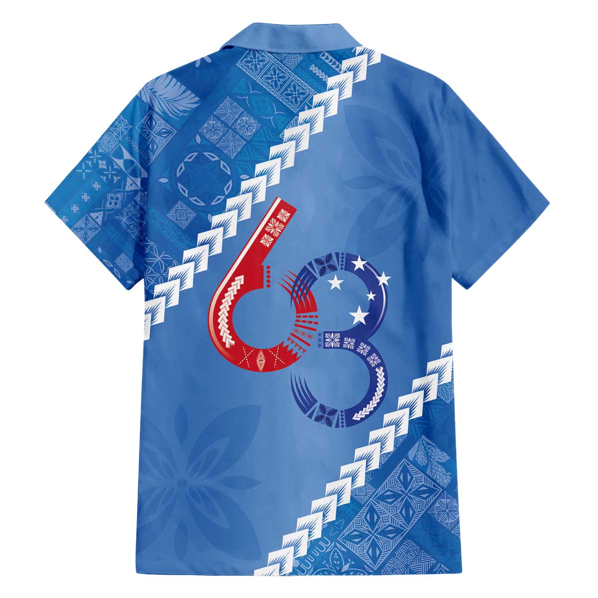 Samoa Independence Day Family Matching Off The Shoulder Long Sleeve Dress and Hawaiian Shirt Anniversary 63th-Siapo Art LT03 - Polynesian Pride