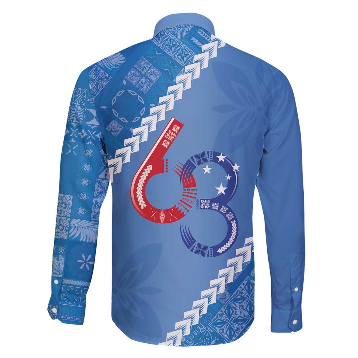 Samoa Independence Day Family Matching Off The Shoulder Long Sleeve Dress and Hawaiian Shirt Anniversary 63th-Siapo Art LT03 - Polynesian Pride
