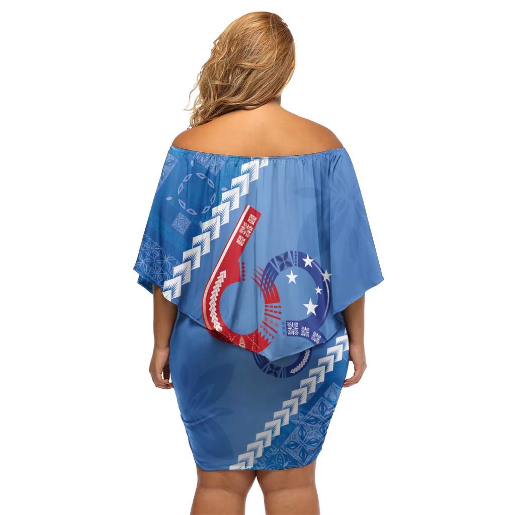 Samoa Independence Day Family Matching Off Shoulder Short Dress and Hawaiian Shirt Anniversary 63th-Siapo Art LT03 - Polynesian Pride