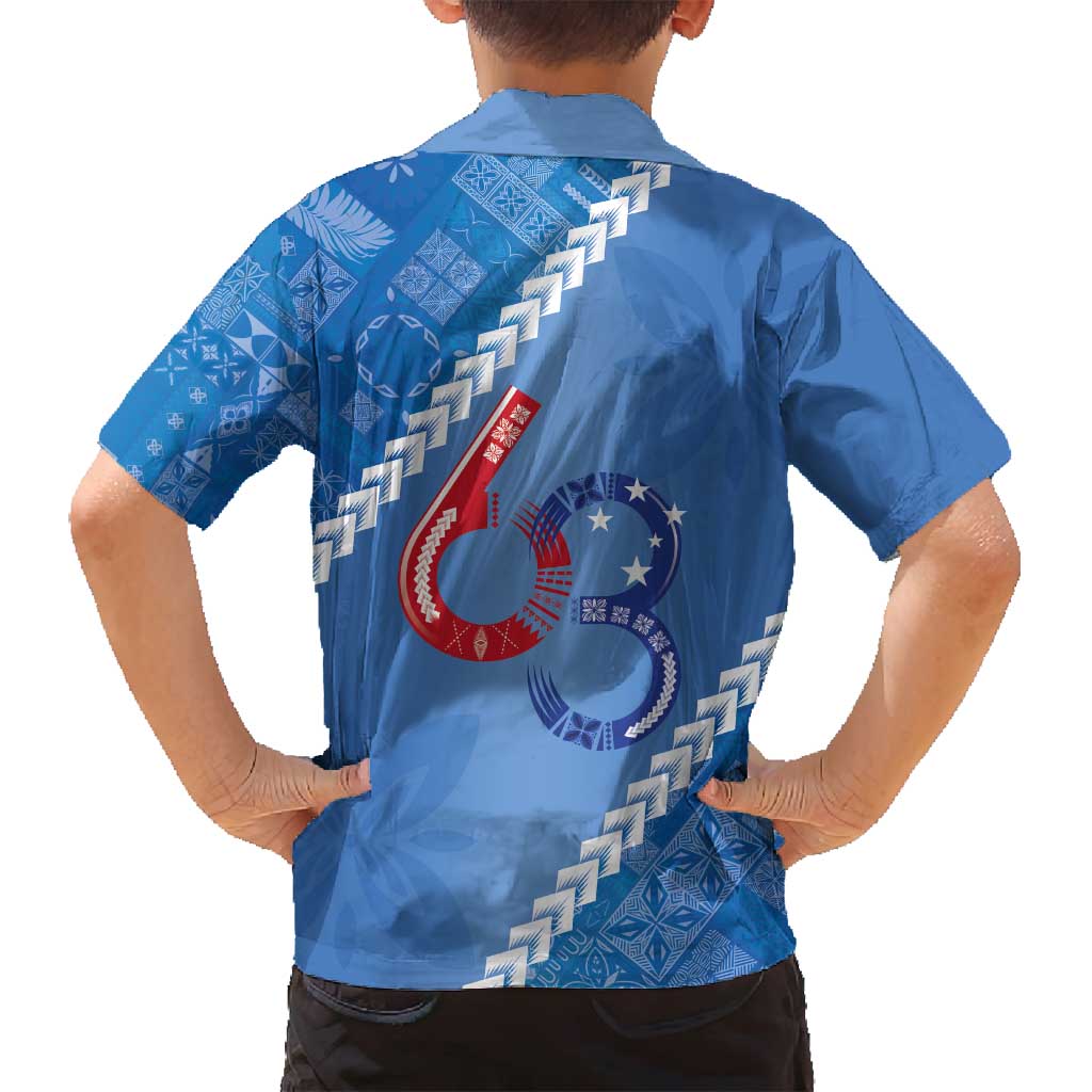 Samoa Independence Day Family Matching Summer Maxi Dress and Hawaiian Shirt Anniversary 63th-Siapo Art LT03 - Polynesian Pride