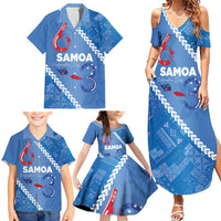 Samoa Independence Day Family Matching Summer Maxi Dress and Hawaiian Shirt Anniversary 63th-Siapo Art LT03 - Polynesian Pride