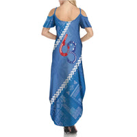 Samoa Independence Day Family Matching Summer Maxi Dress and Hawaiian Shirt Anniversary 63th-Siapo Art LT03 - Polynesian Pride