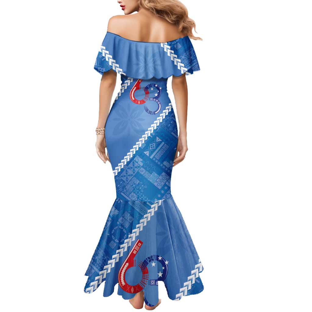Samoa Independence Day Mermaid Dress Anniversary 63th-Siapo Art LT03 - Polynesian Pride