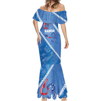 Samoa Independence Day Mermaid Dress Anniversary 63th-Siapo Art LT03 - Polynesian Pride