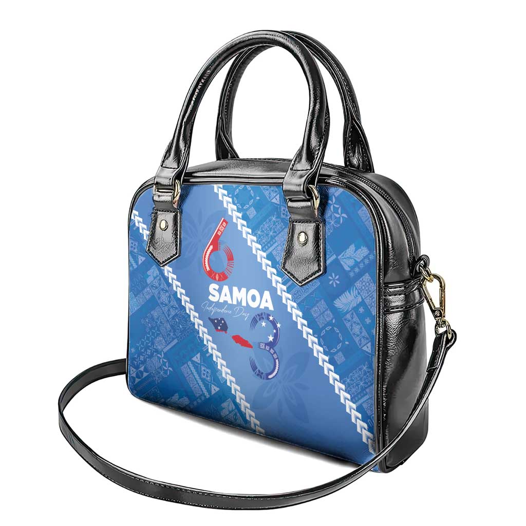 Samoa Independence Day Shoulder Handbag Anniversary 63th-Siapo Art