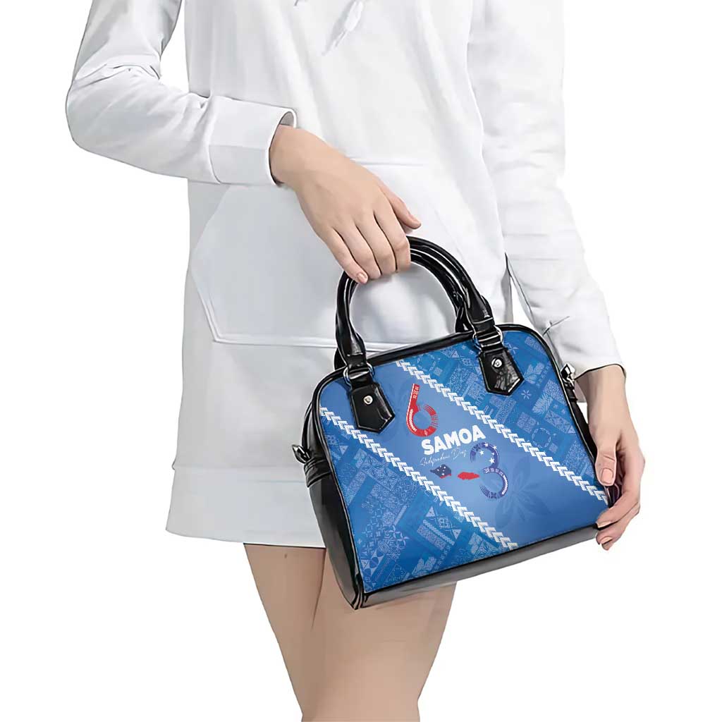 Samoa Independence Day Shoulder Handbag Anniversary 63th-Siapo Art