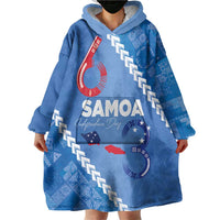 Samoa Independence Day Wearable Blanket Hoodie Anniversary 63th-Siapo Art LT03 - Polynesian Pride