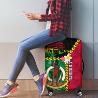Vanuatu Nakamal and Plumeria Flowers Luggage Cover Polynesian Pattern LT03 - Polynesian Pride