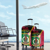 Vanuatu Nakamal and Plumeria Flowers Luggage Cover Polynesian Pattern LT03 - Polynesian Pride