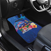 Fiji Bula Car Mats Tropical Plants with Palm Tree and Iguana Colorful LT03 - Polynesian Pride