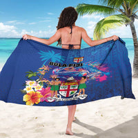 Fiji Bula Sarong Tropical Plants with Palm Tree and Iguana Colorful LT03 - Polynesian Pride