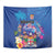 Fiji Bula Tapestry Tropical Plants with Palm Tree and Iguana Colorful