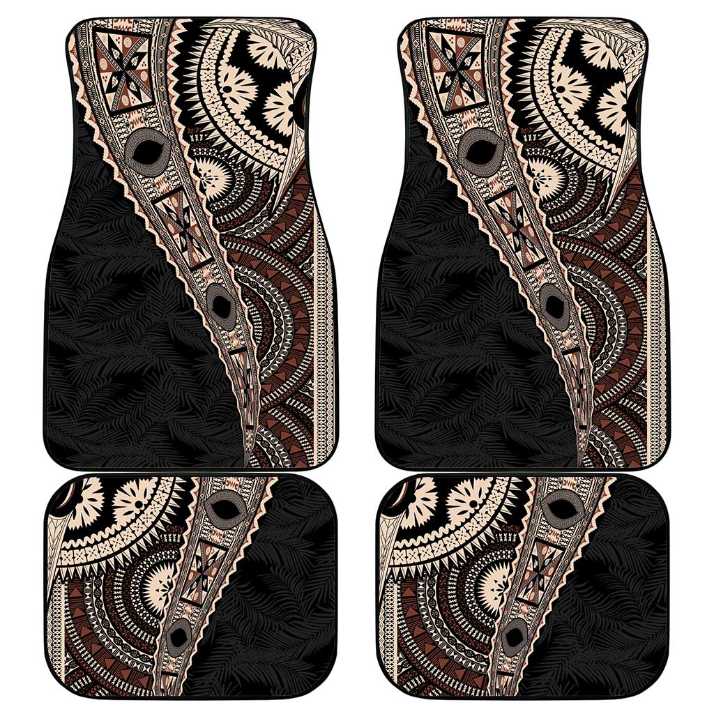 Fiji Traditional Masi Car Mats Tapa Art Palm Leaves Pattern LT03 - Polynesian Pride