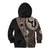 Fiji Traditional Masi Kid Hoodie Tapa Art Palm Leaves Pattern