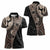 Fiji Traditional Masi Women Polo Shirt Tapa Art Palm Leaves Pattern