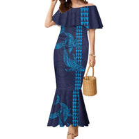 Aloha Hawaii Whale Kakau and Polynesian Tattoo Mermaid Dress Dark Navy Color LT03 Women Dark Navy - Polynesian Pride