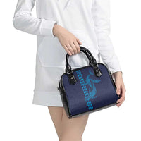 Aloha Hawaii Whale Kakau and Polynesian Tattoo Shoulder Handbag Dark Navy Color LT03 - Polynesian Pride