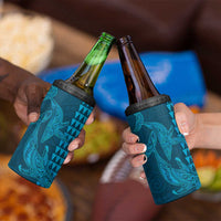 Aloha Hawaii Whale Kakau and Polynesian Tattoo 4 in 1 Can Cooler Tumbler Light Blue Color LT03 - Polynesian Pride