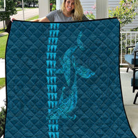 Aloha Hawaii Whale Kakau and Polynesian Tattoo Quilt Light Blue Color LT03 Light Blue - Polynesian Pride