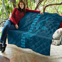 Aloha Hawaii Whale Kakau and Polynesian Tattoo Quilt Light Blue Color LT03 - Polynesian Pride