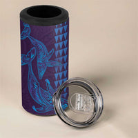 Aloha Hawaii Whale Kakau and Polynesian Tattoo 4 in 1 Can Cooler Tumbler Purple Color LT03 - Polynesian Pride