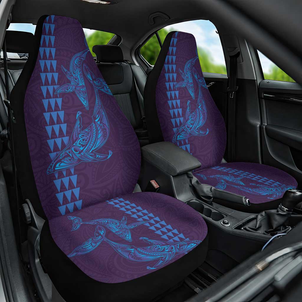 Aloha Hawaii Whale Kakau and Polynesian Tattoo Car Seat Cover Purple Color LT03 One Size Purple - Polynesian Pride