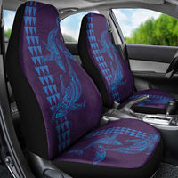 Aloha Hawaii Whale Kakau and Polynesian Tattoo Car Seat Cover Purple Color LT03 - Polynesian Pride