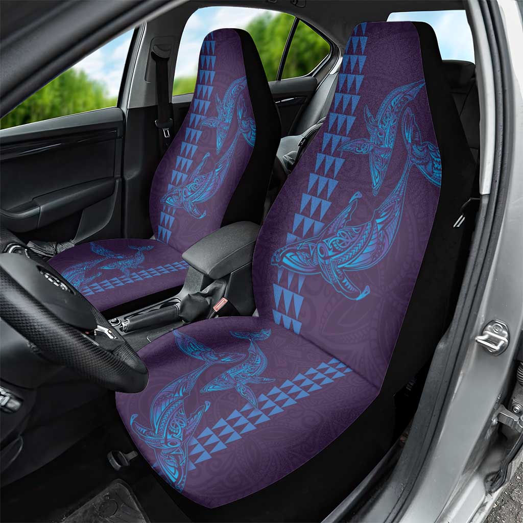 Aloha Hawaii Whale Kakau and Polynesian Tattoo Car Seat Cover Purple Color LT03 - Polynesian Pride