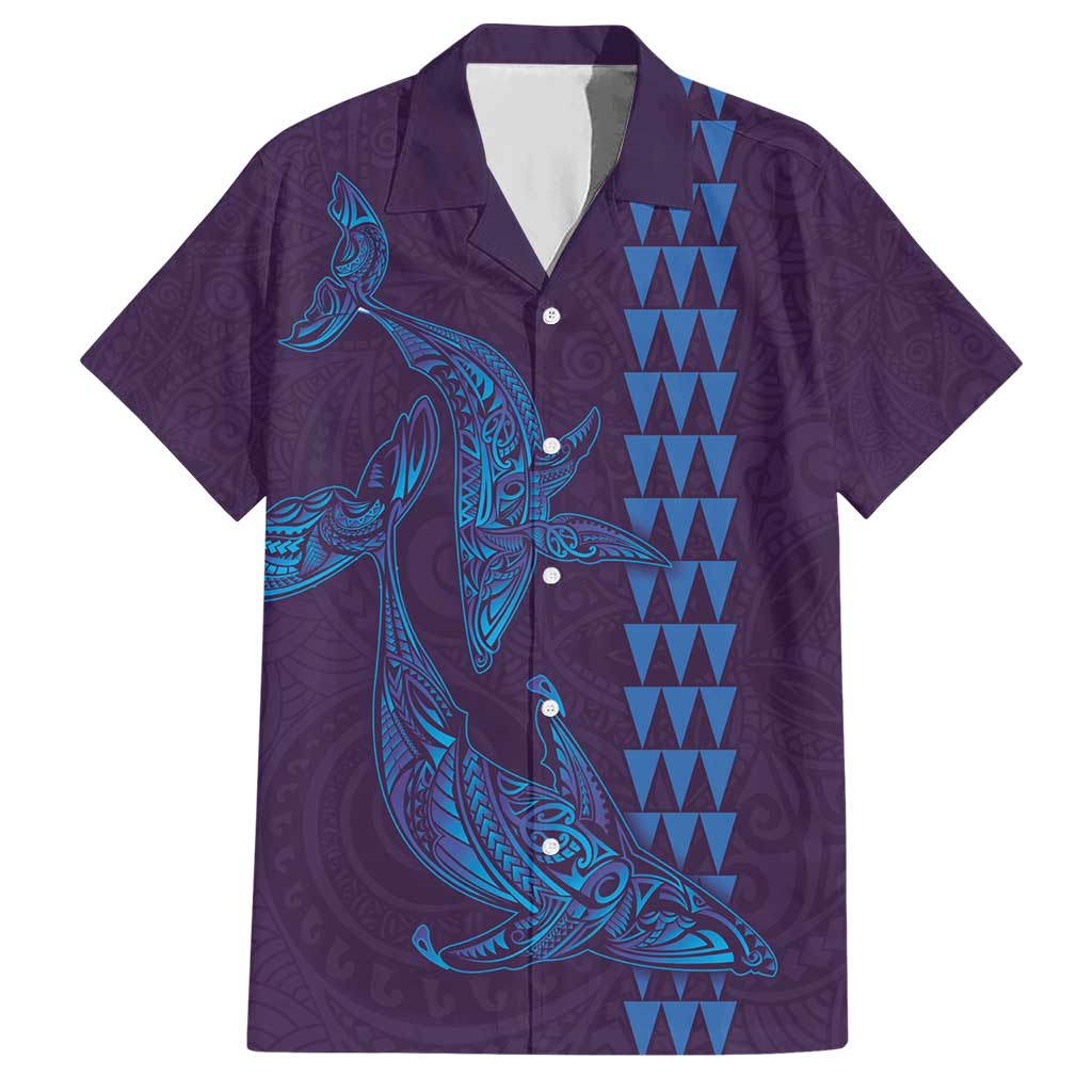 Aloha Hawaii Whale Kakau and Polynesian Tattoo Hawaiian Shirt Purple Color LT03 Purple - Polynesian Pride