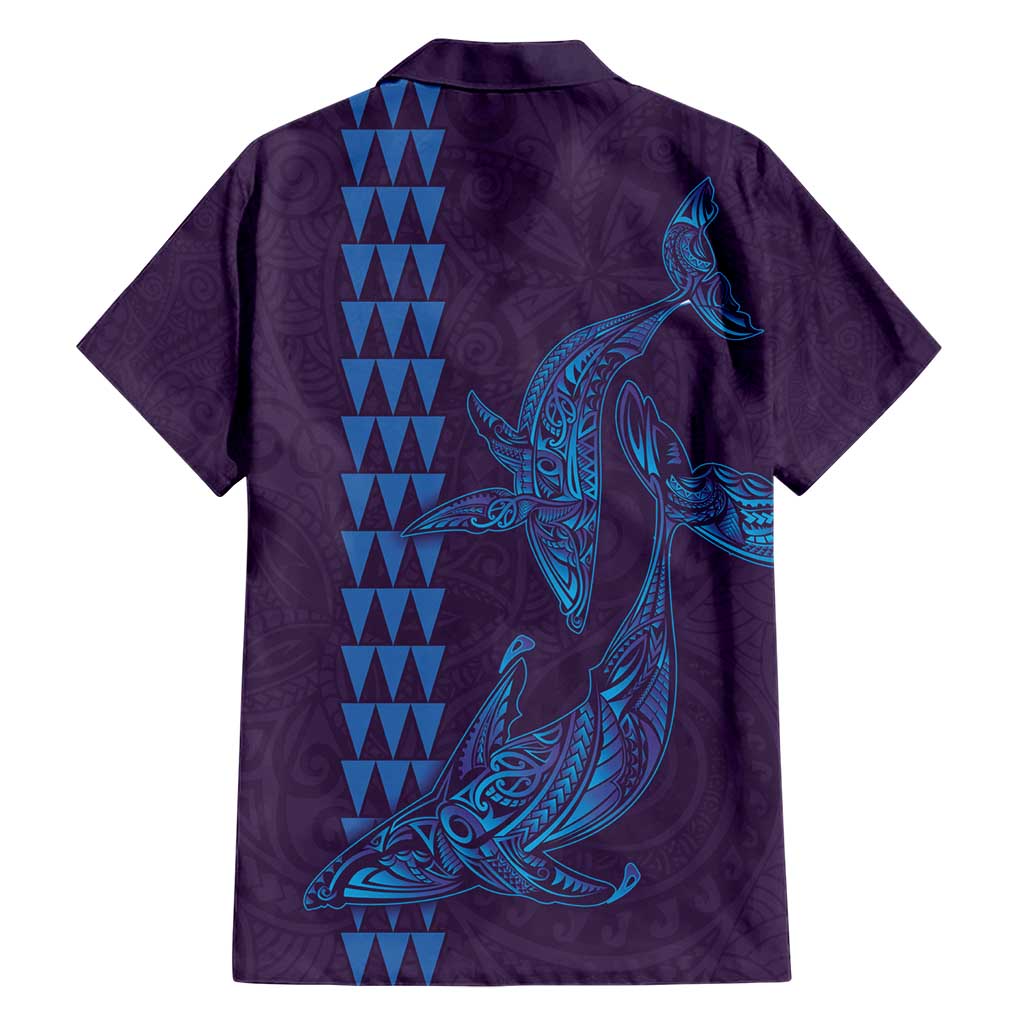 Aloha Hawaii Whale Kakau and Polynesian Tattoo Hawaiian Shirt Purple Color LT03 - Polynesian Pride